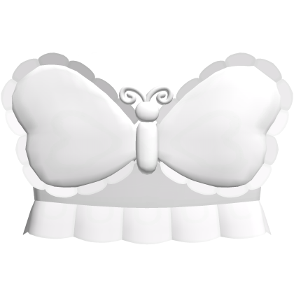 ♡ kawaii white butterfly bubbly top Roblox item