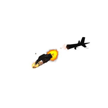 Exploded helicopter