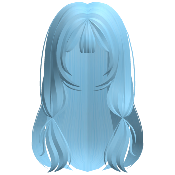 cutesy doll long wavy hair in blue