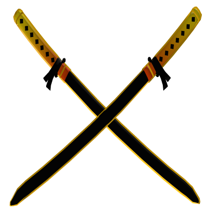 Dual Neon Orange Katanas