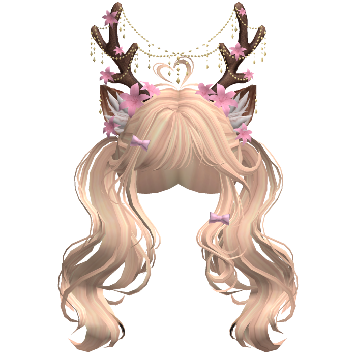 Ethereal Christmas Fairy Fawn Pigtails w/ Antlers