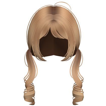 soft cutesy curly pigtails in honey Roblox item