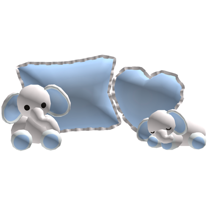 cute blue elephant pillows 