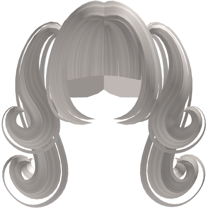 cute blonde double curly pigtails