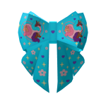 Afro Unicorn Cute Blue Bow with Unicorns