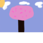 Lonely beautiful trees