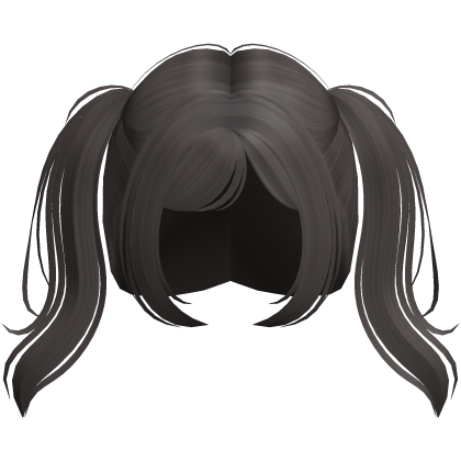 ♡ : cute pigtails with bangs in ash brown Roblox item