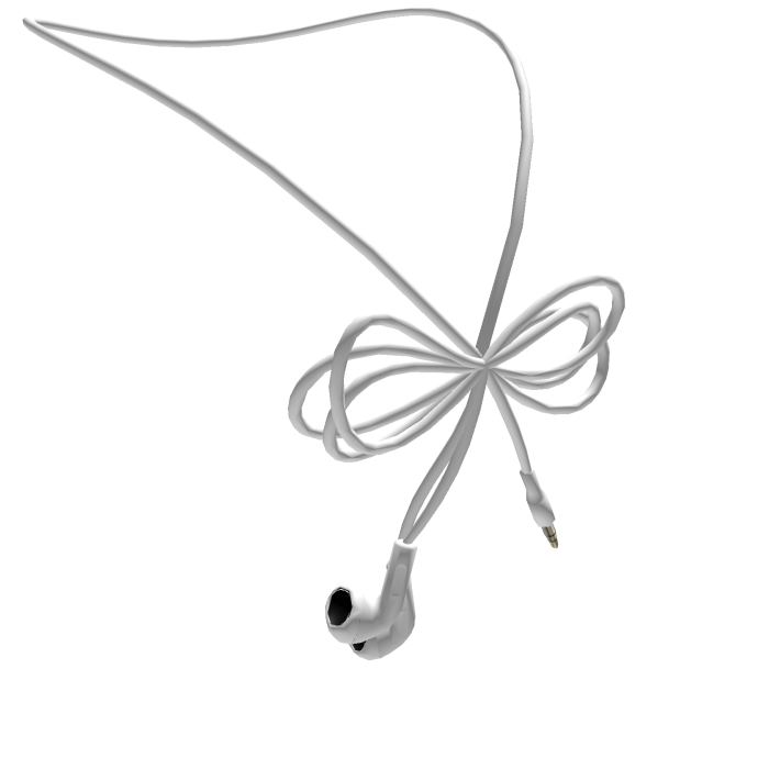cute white headphones bow tie vintage niche y2k