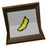 real transparent banana portrait