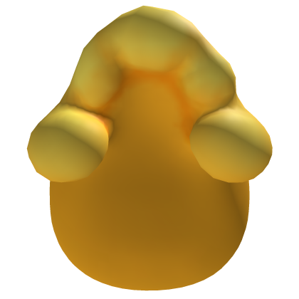 Yellow stylized big slime blob hair