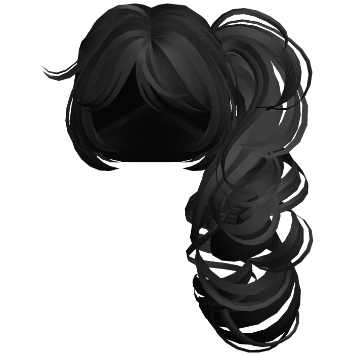 Dramatic Curls Oneside Hair in Platinum Black