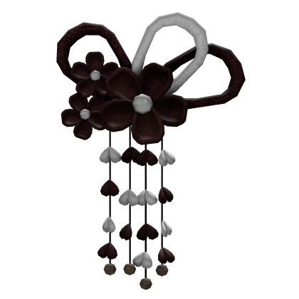 Maroon Traditional Japanese Flowers Hairpin