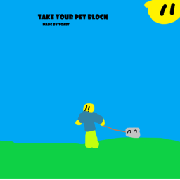 Take your pet block on a walk
