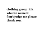 Clothing group for clothing