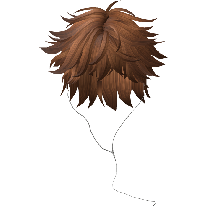 Y2K emo boy with headphones, brown hair