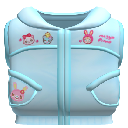 ♡꒱ mezzo piano harajuku light blue winter vest