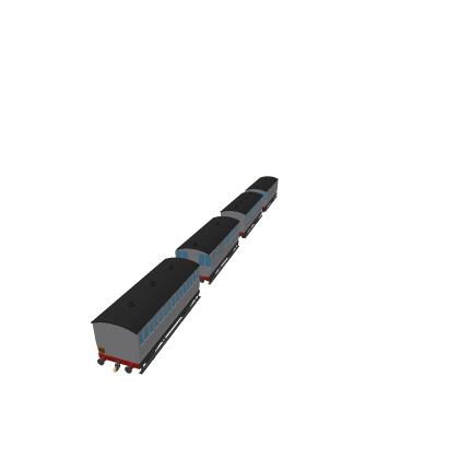 Low-Poly GWR 2 Axle Passenger Train Car Pack