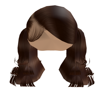 Swoop Pigtails w Curly Ends (Brown)
