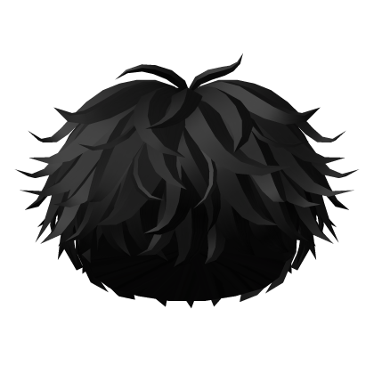Super Messy Fluffy Boy Hair Black