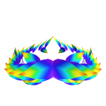 Leafy Prismatic Rainbow Head Wreath Adornment