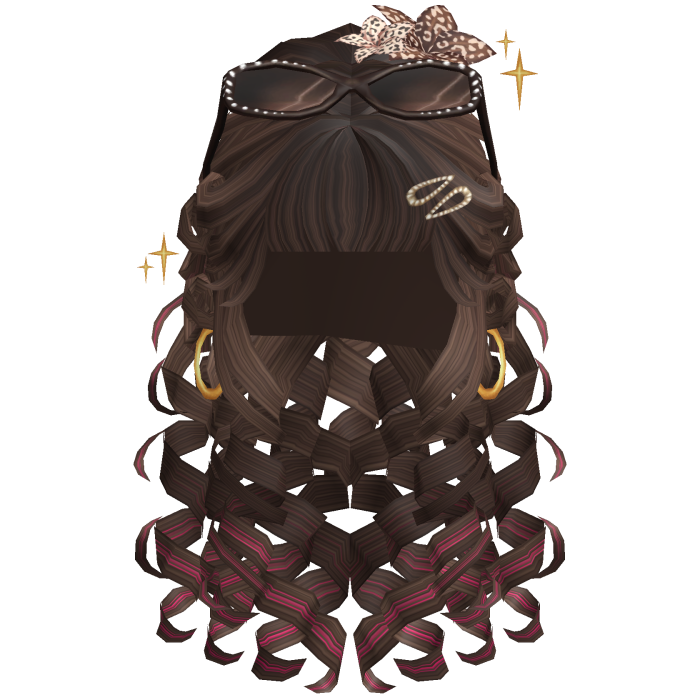 Brown Y2K Layered Curly Pigtails Hair