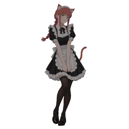 Makima Cat Girl Maid Cutout