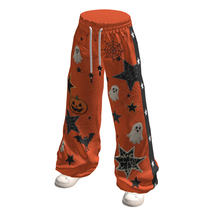 Spooky Pants w Shoe (Orange)