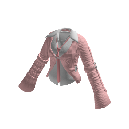 Preppy Blouse w/ Shirt & Tie (Pink)