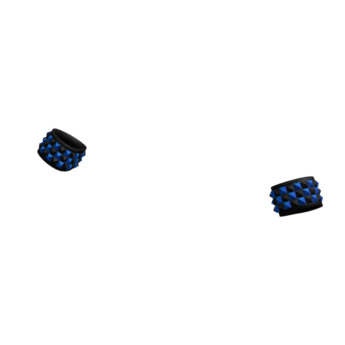 Scene Emo Studded Bracelets (Blue & Black)