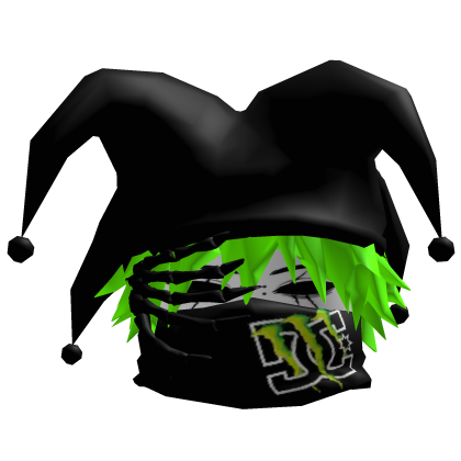 Cheap Dashie Y2k Green Hair, Jester & Mask Monster