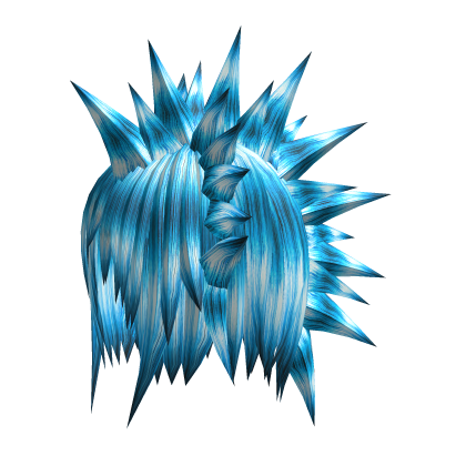 Blue Frost Messy Rockstar Punk Spiky Hair
