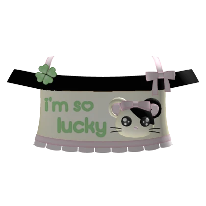 🍀black hamster hamtaro lucky off shoulder tanktop Roblox item render