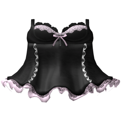 cute black & pink gothic lace babydoll dress  Roblox item