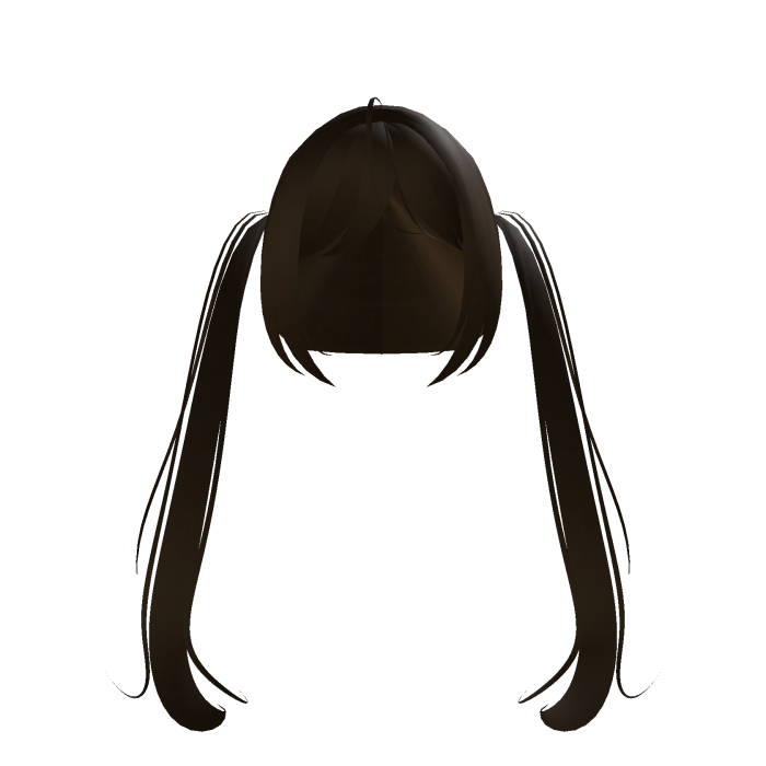 ♡ long cute flowy sora pigtails brown