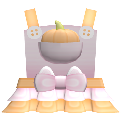 ♡ : cute orange and pink pumpkin kitty overalls Roblox item