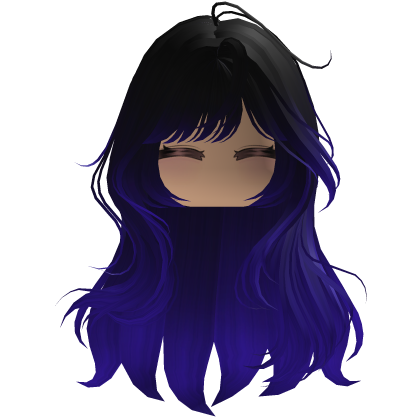 Cute emo y2k hair fluffy (purple)