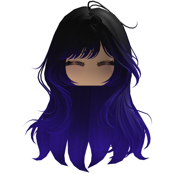 Cute emo y2k hair fluffy (purple)