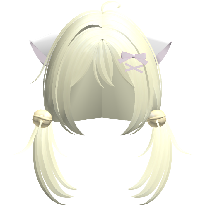 blonde playful nyanko cute pigtails