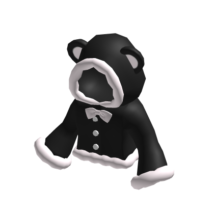♡ Black Fluffy Bear Jacket