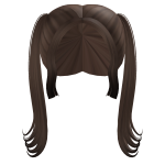 long rockstar pigtails in brown