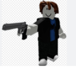 Bacon with gun .