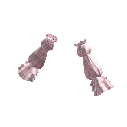 Ruffle Puffy Long Arm Sleeves Pastel Pink Plaid thumbnail