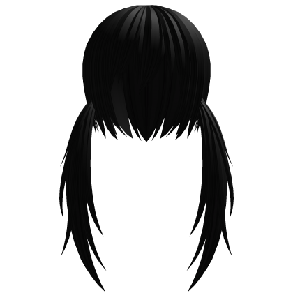 Long Choppy Anime Twintails (Black) Roblox item