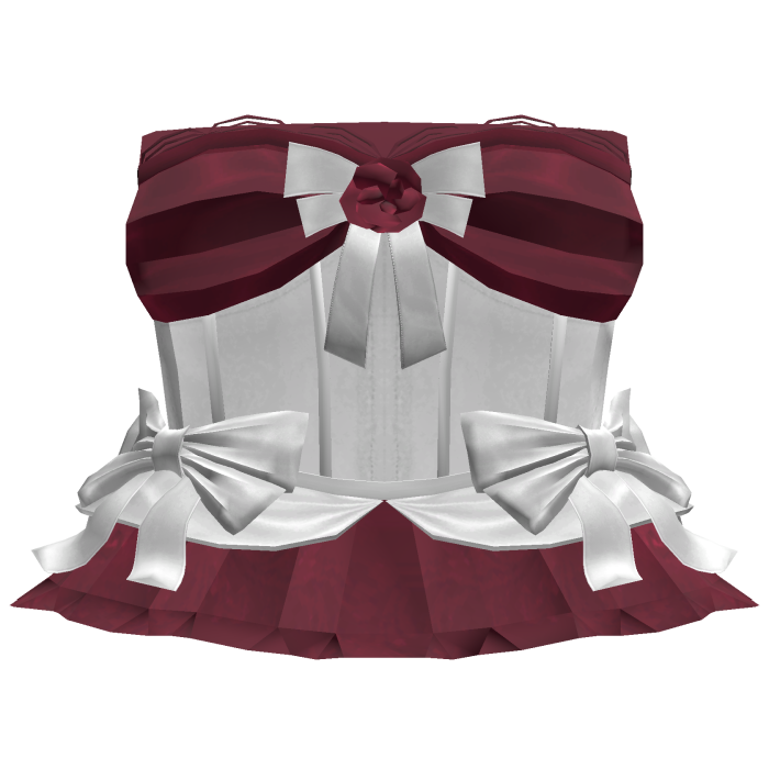 🎀 Coquette Ruffle Bow Corset Dress Royal Red