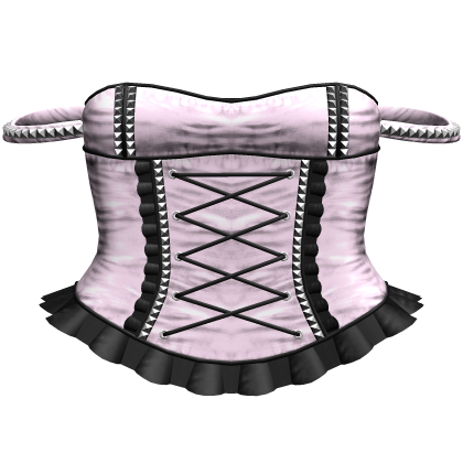 Pink & Black Studded Corset Dress