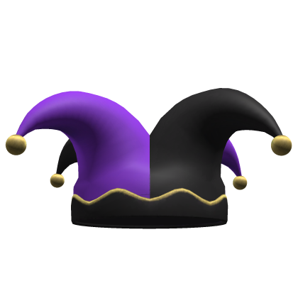 Creepy Purple Jester Halloween Hat