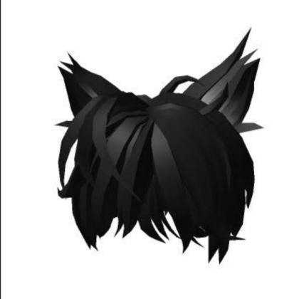 black hair style cat Roblox decal