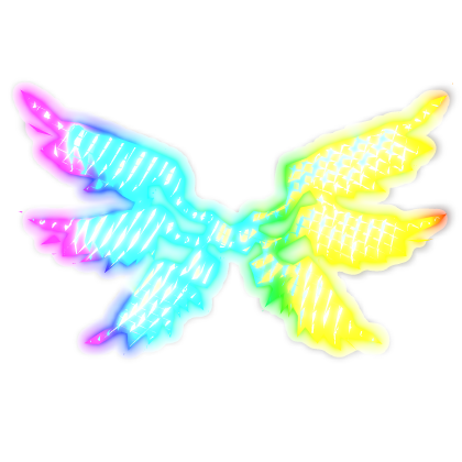 Animated Rainbow RGB Seraphim Wings (Glowing)