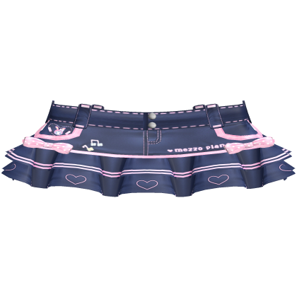 Cute Kawaii Dark Denim Mezzo Piano Skirt 1.0 Roblox item