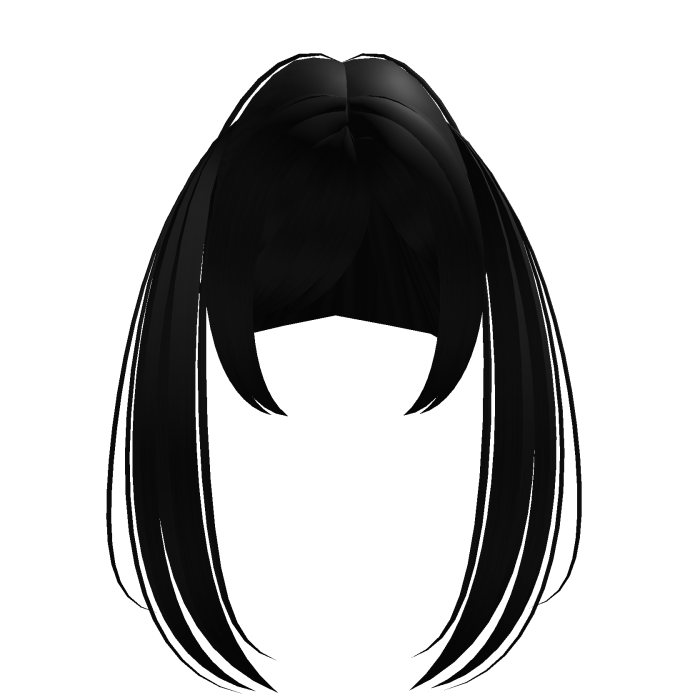 cute long moe pigtails black